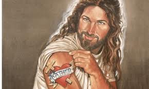 jesus with a tattoo